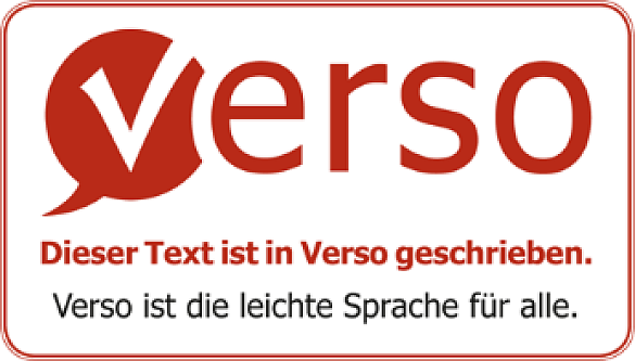 Dieser Text ist in Verso geschrieben. Verso ist die leichte Sprache für alle.